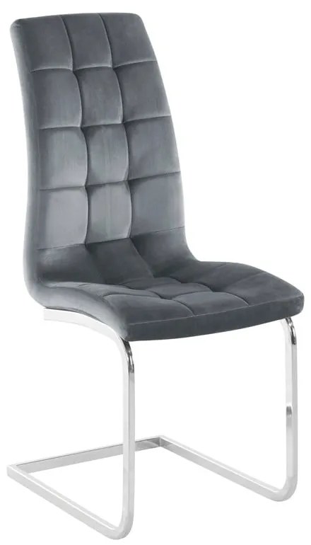 Scaune de dining gri 2 buc. din catifea Lola – Støraa