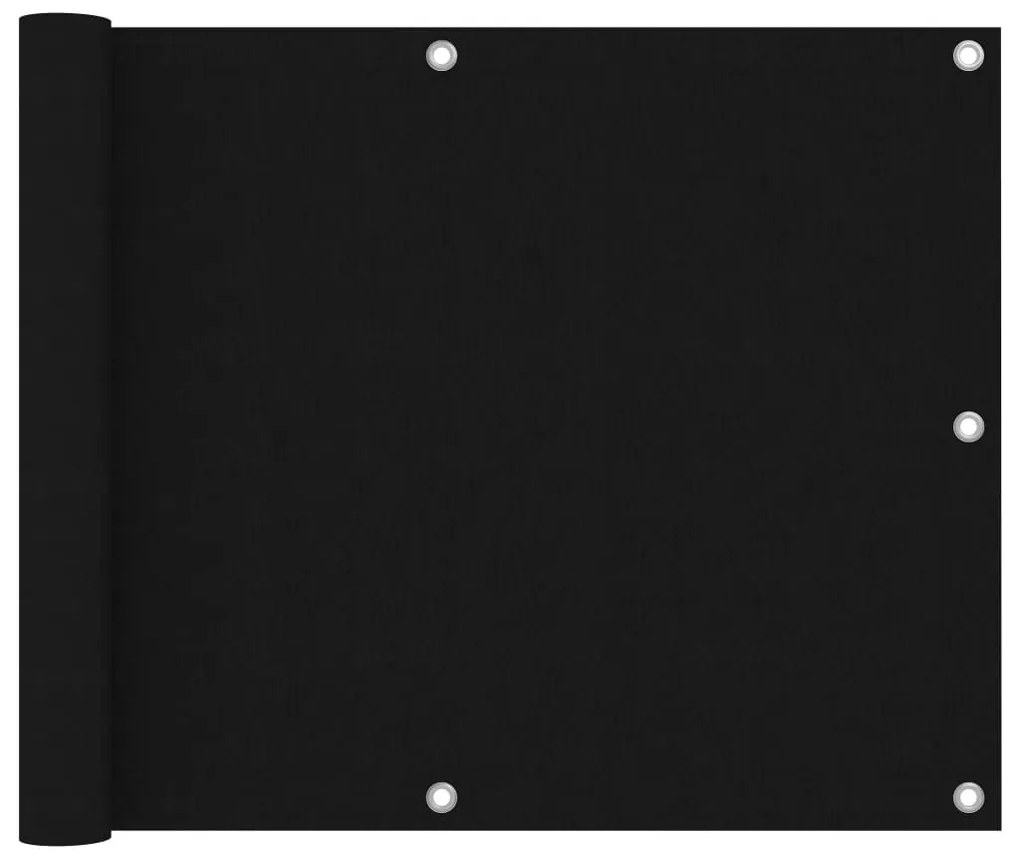 vidaXL Prelată balcon, negru, 75x400 cm, țesătură Oxford