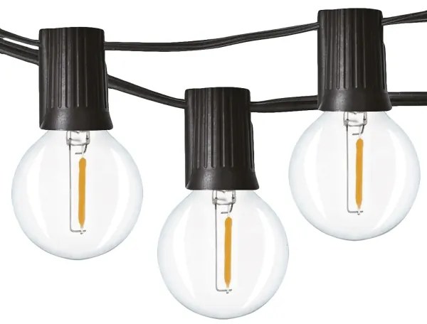 Solight WO794 - Ghirlandă LED decorativă pentru exterior, 25 x E12, 20 m, IP44, alb cald