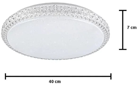 LED Plafonieră IRINA LED/48W/230V cu telecomandă