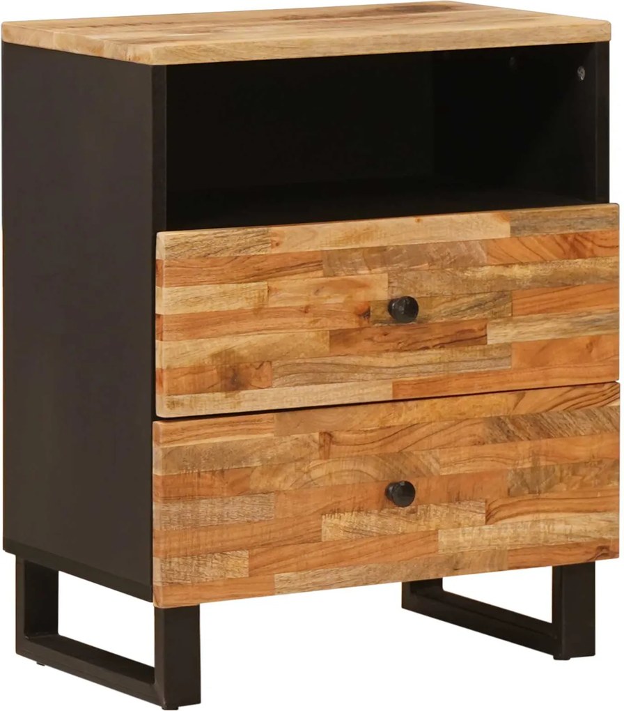 vidaXL Dulap pentru pat Maro 50 x 33 x 62 cm Lemn de mango solid