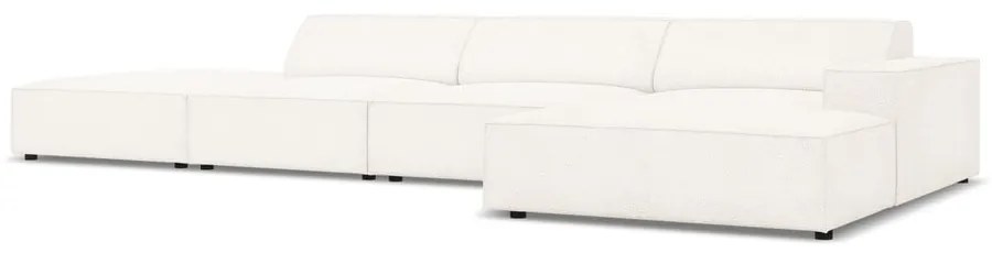 Colțar bej cu tapițerie bouclé (pe partea dreaptă) Jodie – Micadoni Home