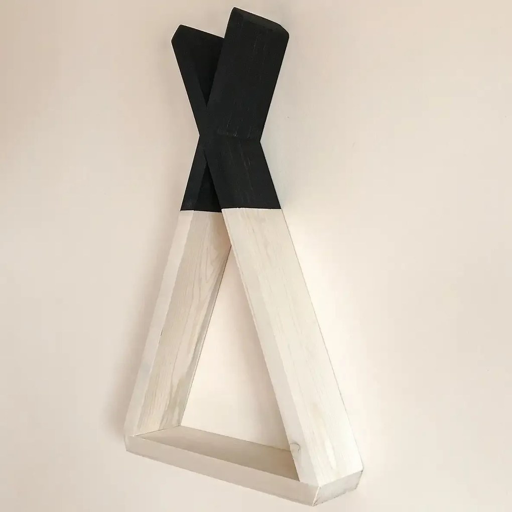 Raft de perete din lemn, seria Wood Homs, 40x23x6 cm, 700124