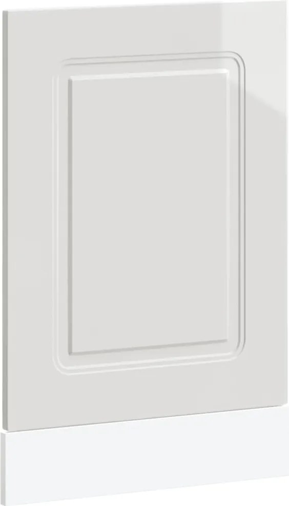 vidaXL Panou pentru mașină de spălat vase alb lucios lemn prelucrat