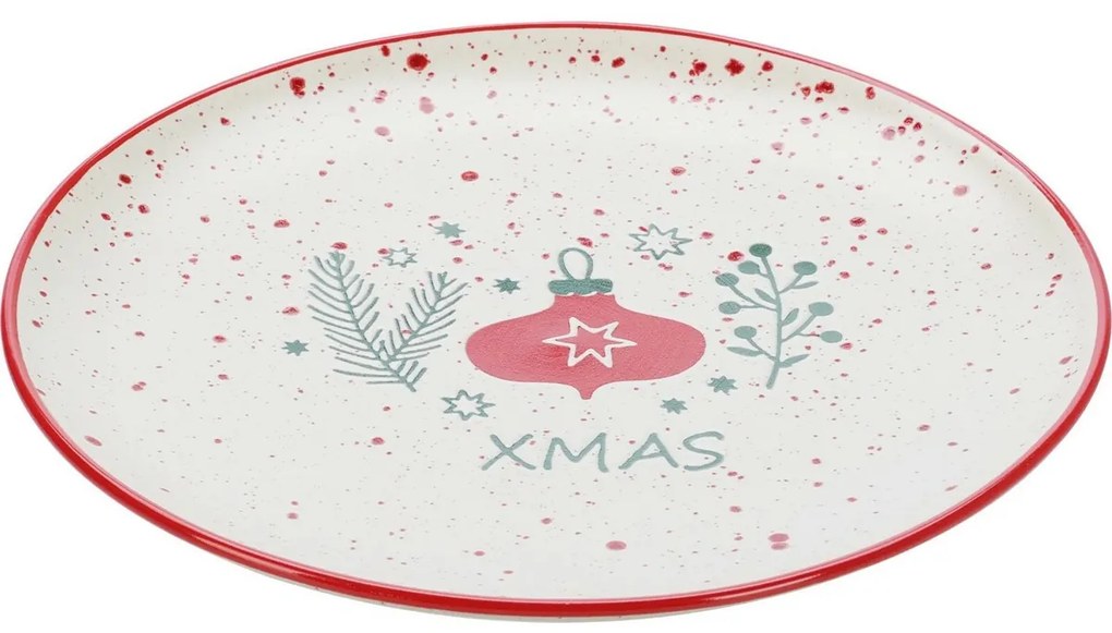 Set de 4 farfurii de desert din ceramică Let It Snow 20 cm