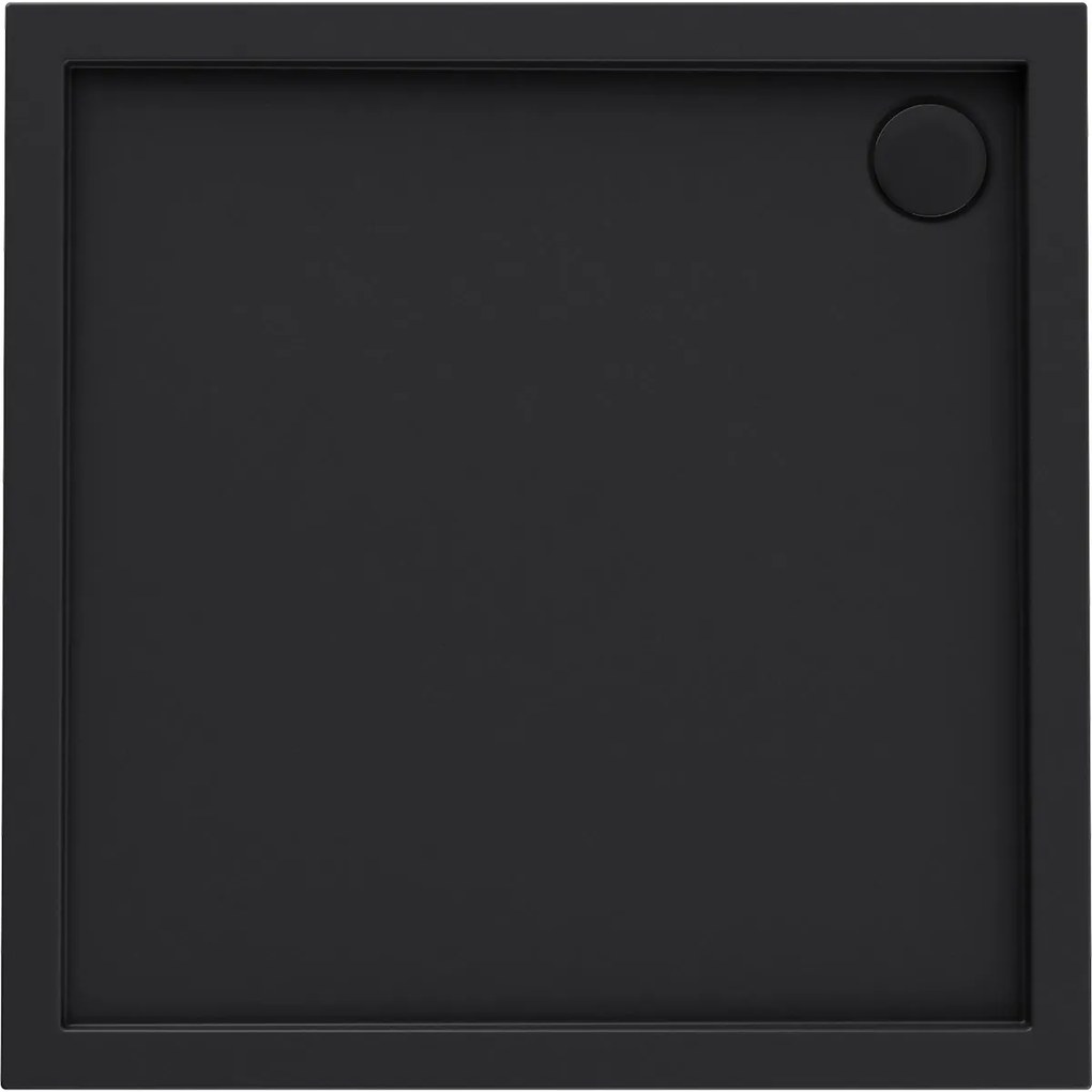 Oltens Superior cădiță de duș pătrată 90x90 cm negru 17001300