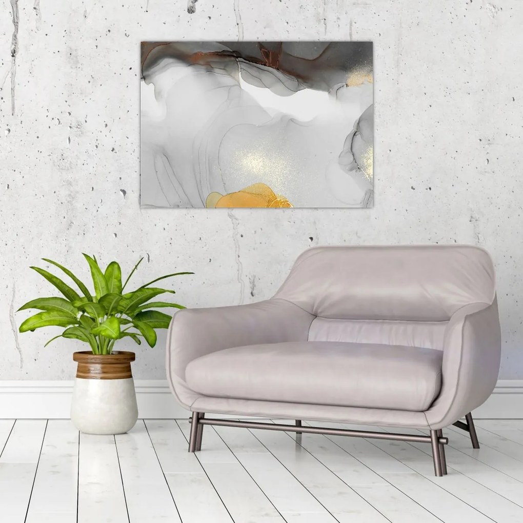 Tablou pe sticlă - Artă cu cerneală II. (70x50 cm)
