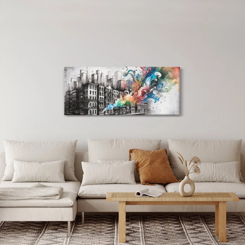 Tablou - Viața industrială (120x50 cm)