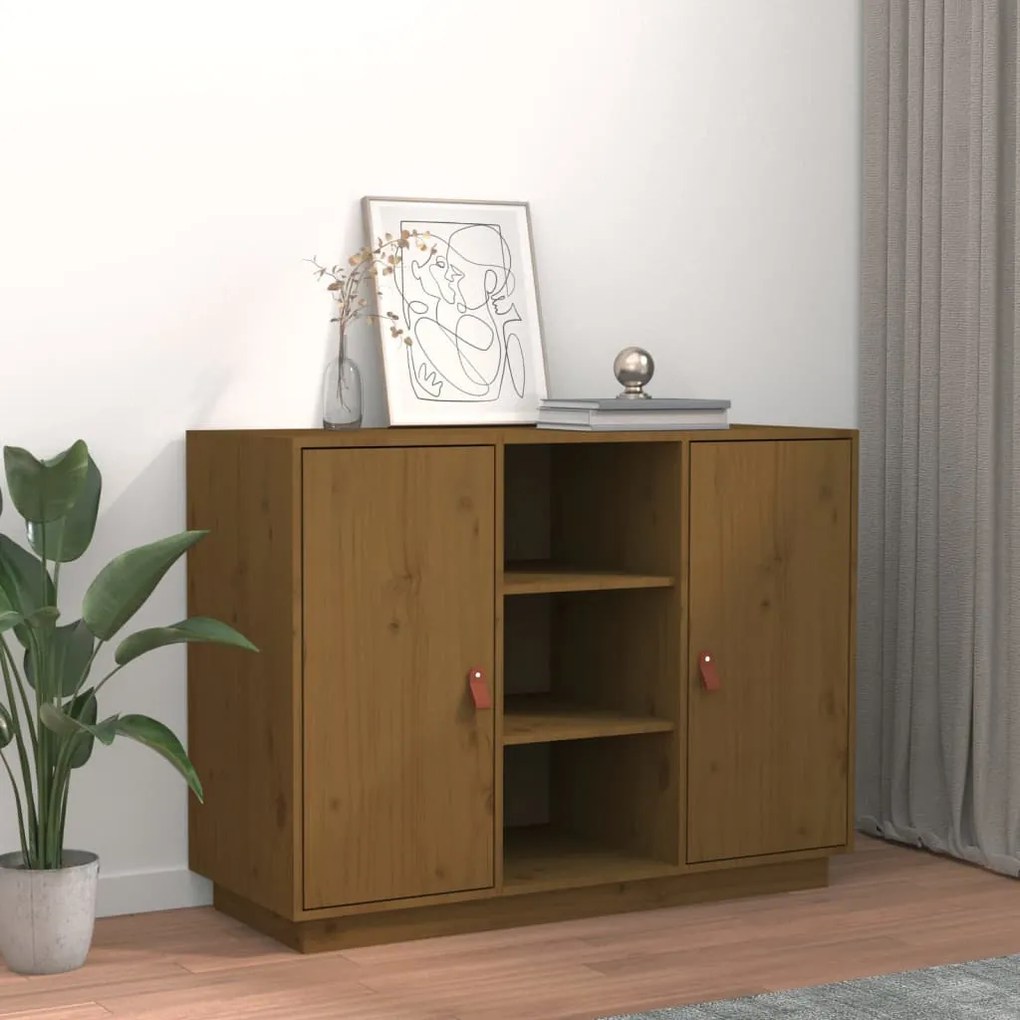 vidaXL Dulap, maro miere, 100x40x75 cm, lemn masiv de pin