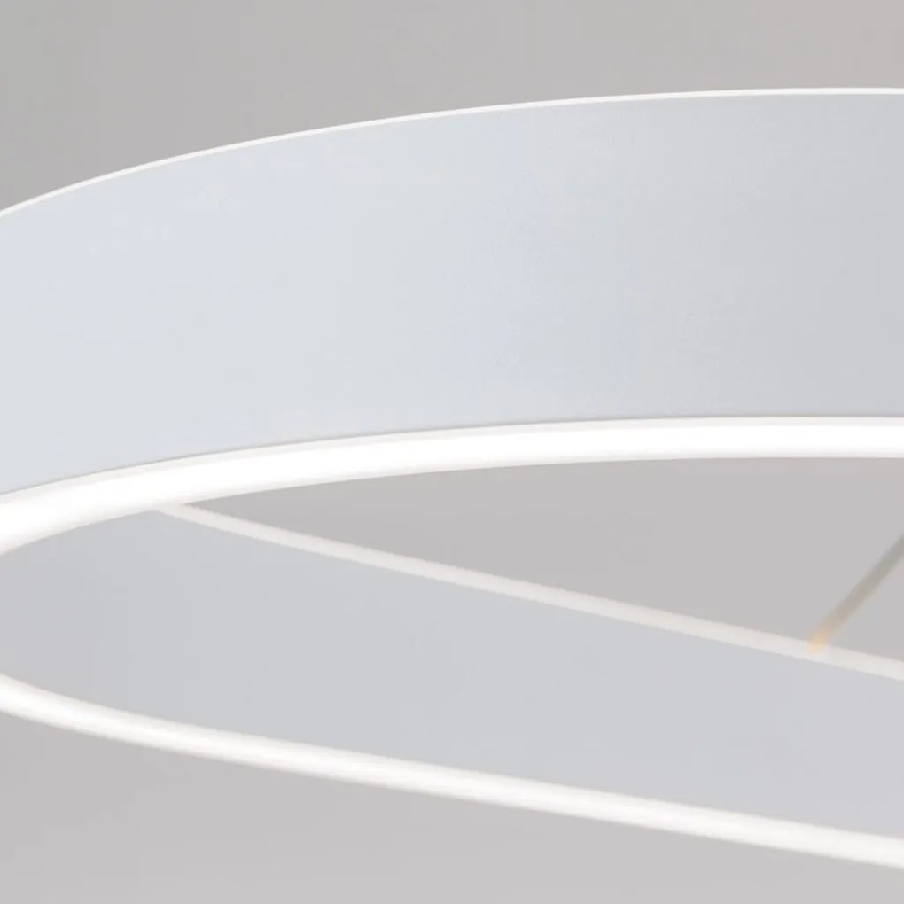 Lustra LED ovala iluminat sus si jos CARRARA alb