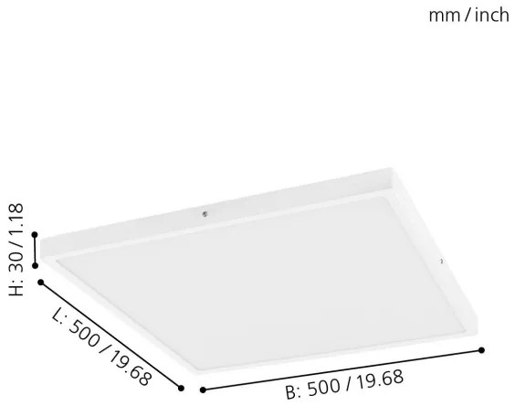 Eglo 97277 - Plafonieră LED dimerizabilă FUEVA 1, 1xLED/25W/230V