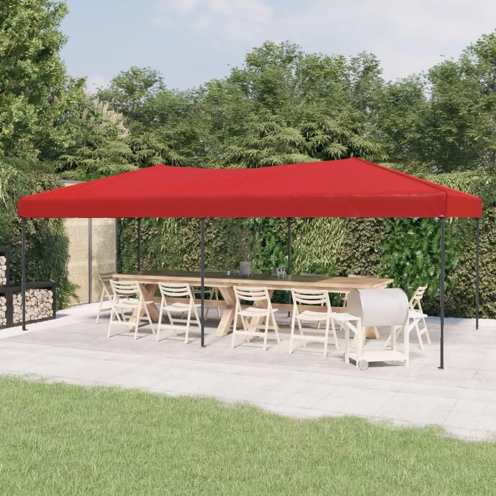 vidaXL Cort pliabil pentru petreceri, roșu, 3x6 m