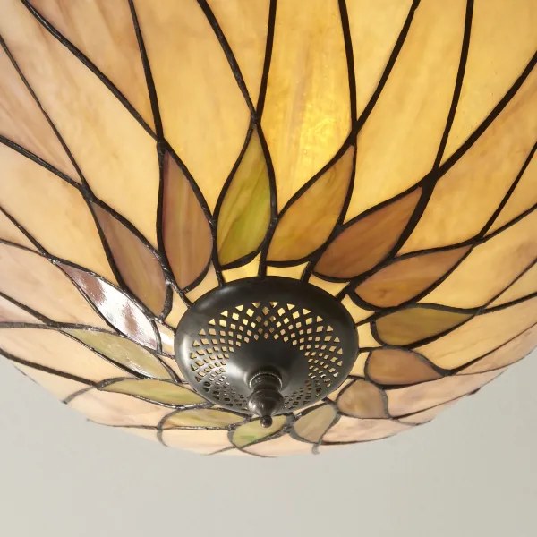 Endon 112188 - Plafonieră Tiffany HUTCHINSON, 2xE27/60W/230V, Ø 40 cm