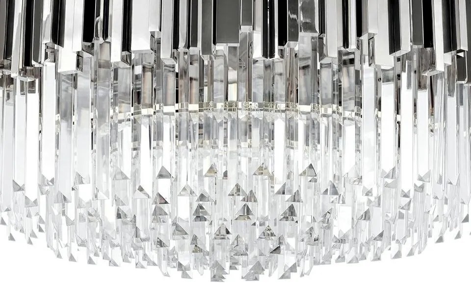 Lustra suspendata, Cristale de Sticla, Glamour Silver 80