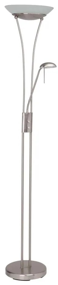 Brilliant - Lampă de podea LED reglabilă FINN, 2 x LED, 13 W, 230 V, crom mat