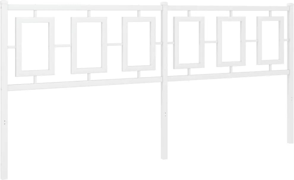 vidaXL Tăblie de pat de schimb metalică, alb, 180 cm