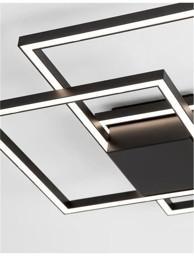 Lustra LED aplicata design modern geometric BILBAO 42W negru NVL-9500832