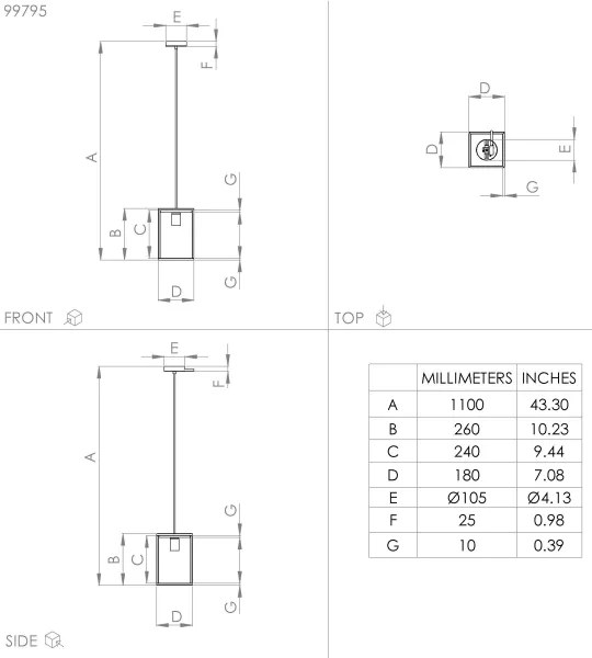 Lustră pe cablu LIBERTAD 1xE27/40W/230V Eglo 99795