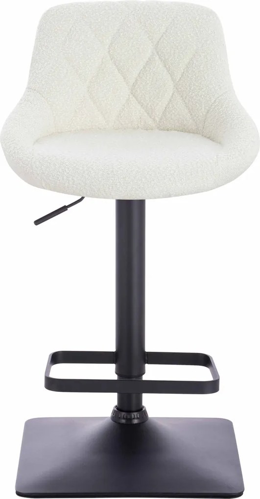 HR1054KW Scaun Crem Boucle cu Bază Neagră