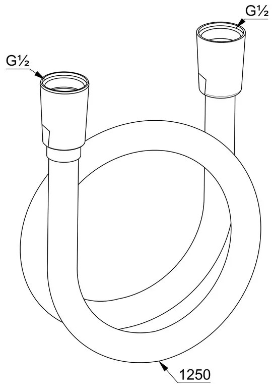 Furtun de duș, Kludi, Suparaflex, 125 cm, negru mat, 6107139-00