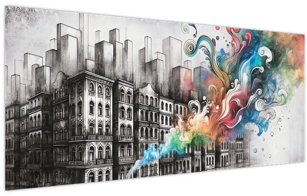 Tablou - Viața industrială (120x50 cm)