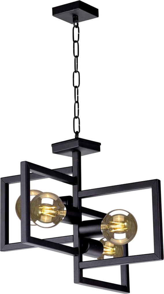 Kaja Lavaya lampă suspendată 4x40 W negru K-4036