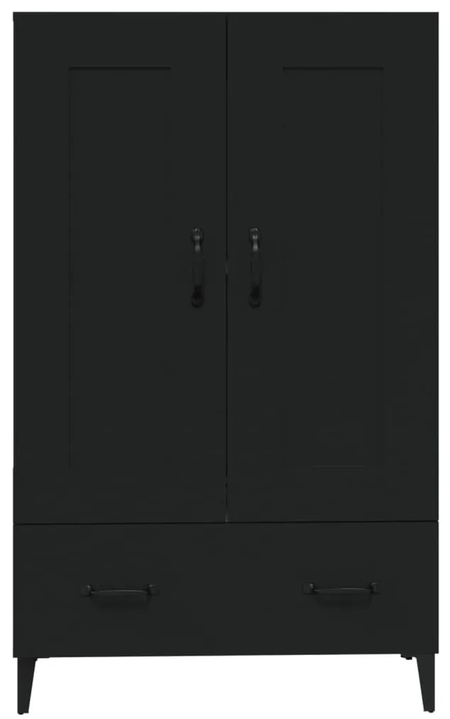 Dulap inalt, negru, 70x31x115 cm, lemn prelucrat 1, Negru