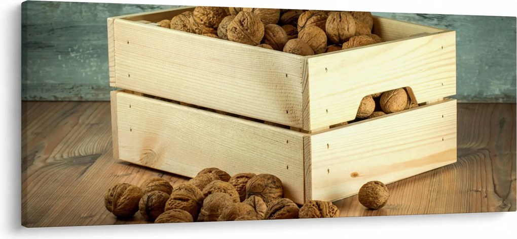 Tablou - Natură moartă de toamnă cu nuci (120x50 cm)
