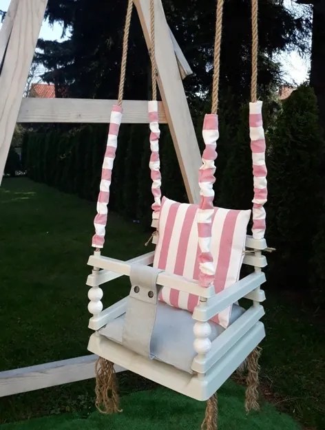 Leagăn pentru copii Pink/White