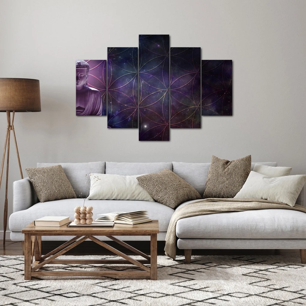 Tablou - Buddha cu florile vieții (150x105 cm)