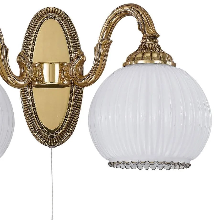 Aplica de perete clasica 2 brate din alama design italian 9300