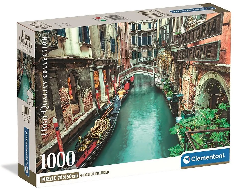 Orașe Venice Canal Italia puzzle 1000 piese Clementoni