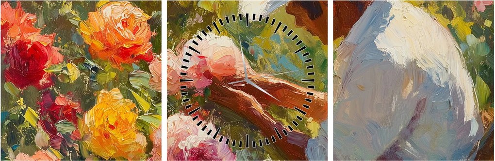 Tablou - Grădinar (cu ceas) (90x30 cm)
