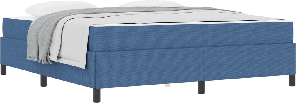 vidaXL Cadru de pat cu saltea albastru 180 x 200 cm țesătură