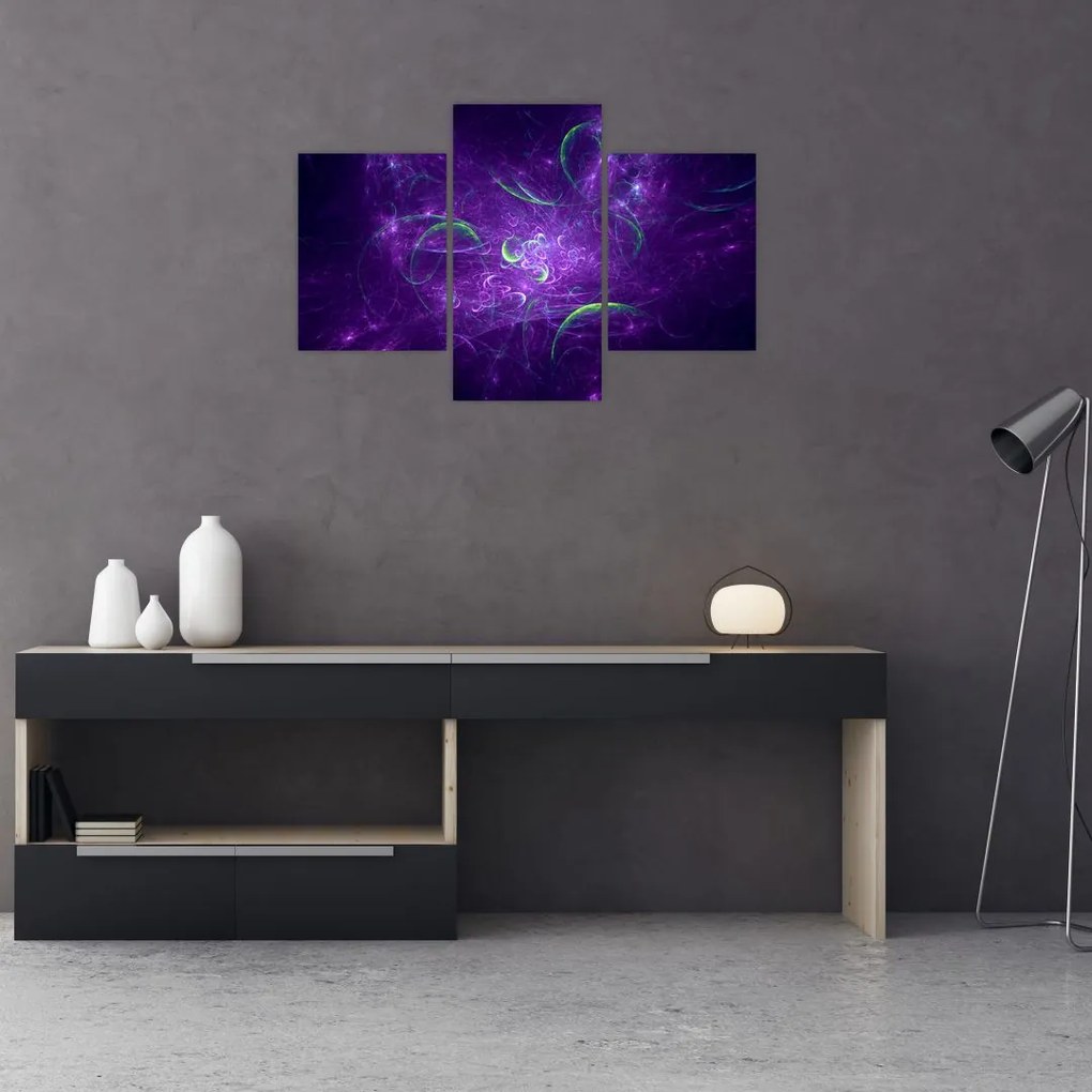 Tablou -abstracție violetă (90x60 cm)