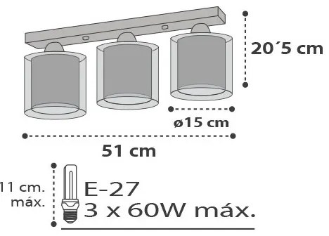 Dalber D-41413E - Plafonieră copii CLOUDS 3xE27/60W/230V