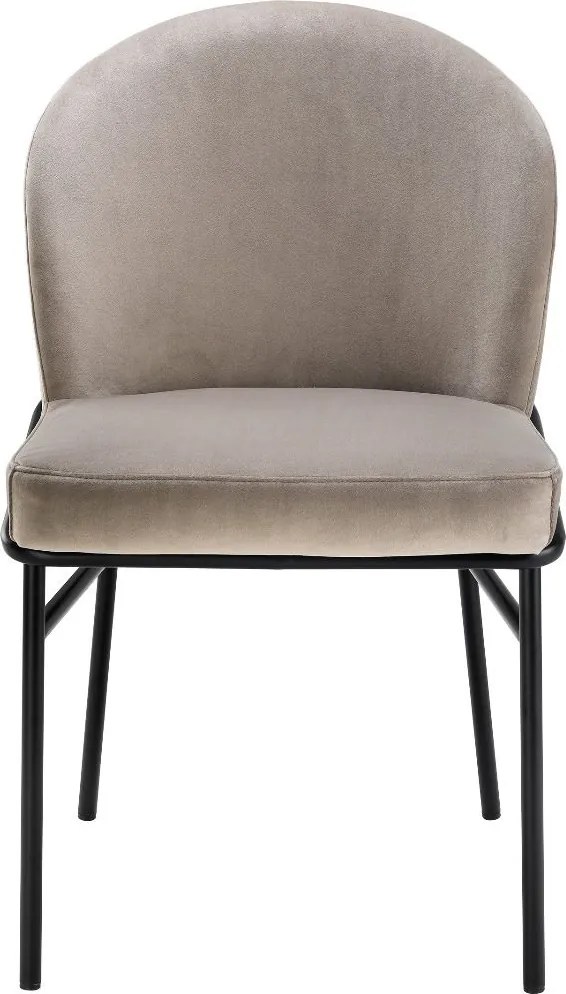 Set de 2 scaune design modern Willis, catifea Savona greige 113772 HZ