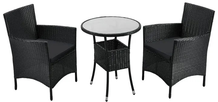 Jusky Set balcon Bayamo - perne negre + gri