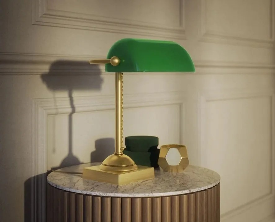 Lampa de birou din alama design clasic Banker