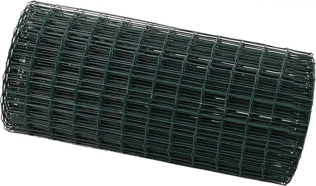 vidaXL Gard Euro Verde 0,6 x 25 m Fier acoperit cu PVC