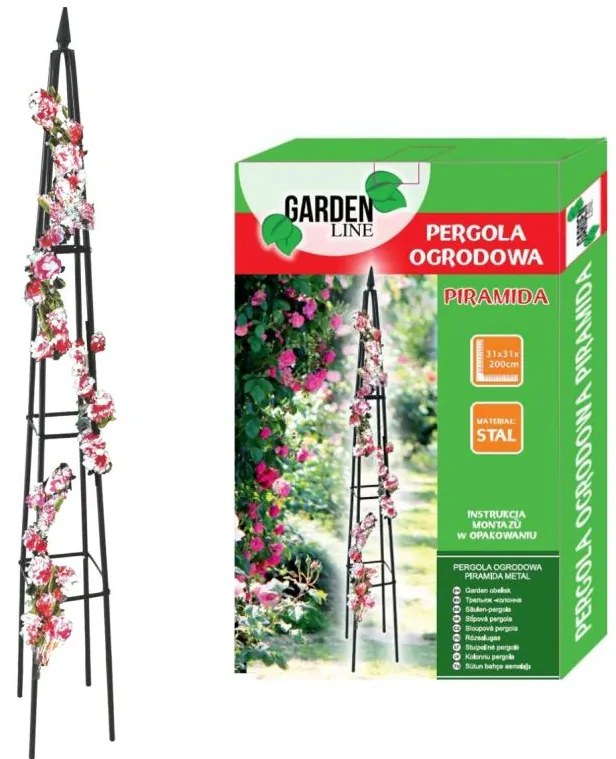 JAKS Pergola de gradina piramida 31 X 31 X 200 cm