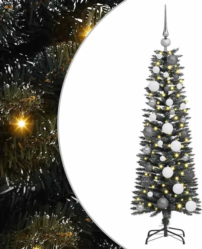 vidaXL Brad de Crăciun artificial Verde 120 cm PVC și Plastic și Oțel