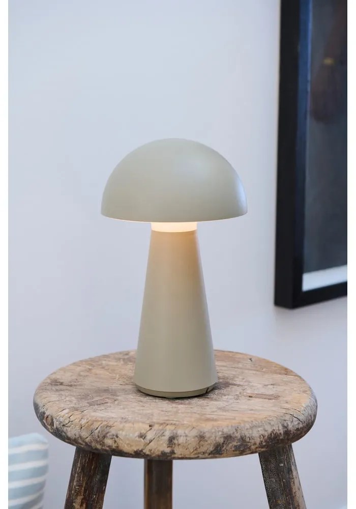 Veioză gri LED cu control prin telecomandă (înălțime 28 cm) Sam – Sirius