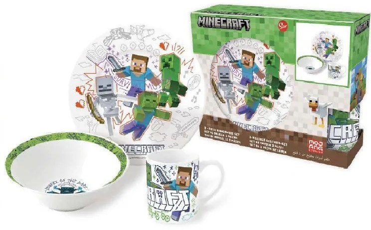 Minecraft Explore More set de veselă din porțelan în cutie cadou