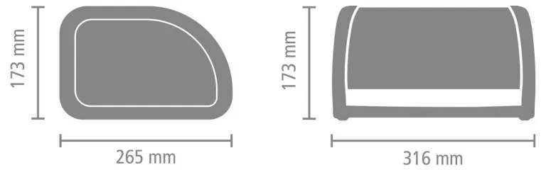 Cutie pentru paine Brabantia Roll Top 1003254, 11 l, 31.6x26.5 cm, Structura speciala, Alb/Inox