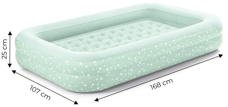 Saltea gonflabilă de catifea pentru copii - 168 x 107 x 25 cm