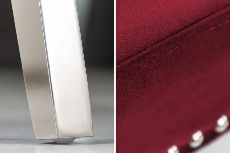 Set 2 scaune stil baroc Castle Deluxe, rosu