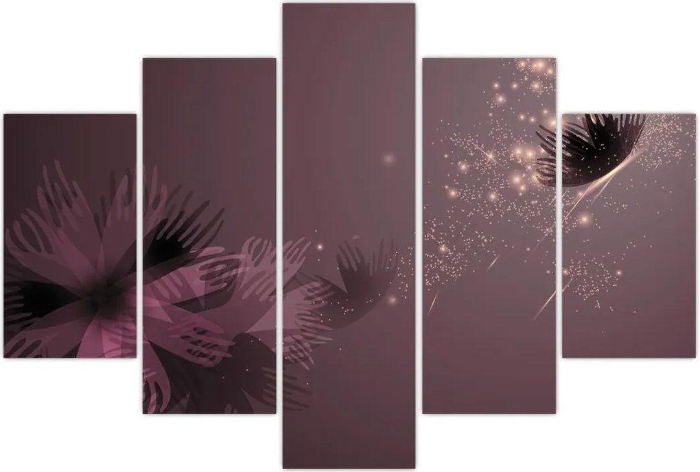 Tablou - Floare și fluture (150x105 cm)