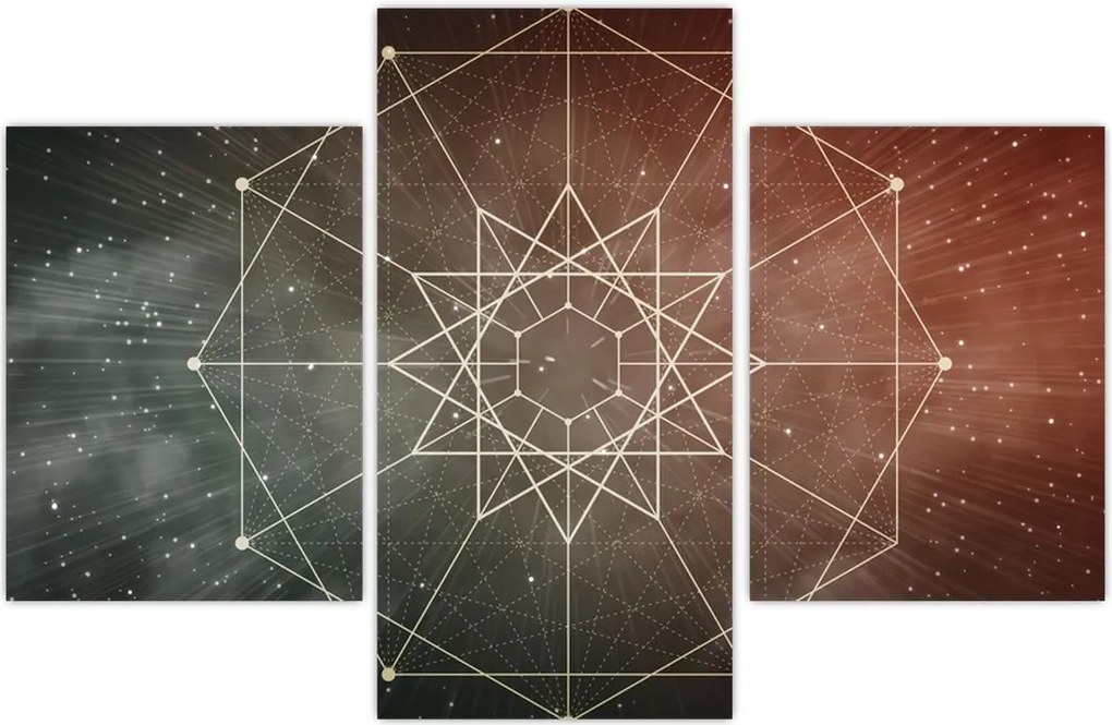 Tablou - Dodecagrama cosmică (90x60 cm)