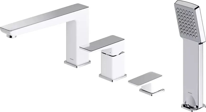 Baterie de cada/dus cu 4 elemente Omnires Parma alb